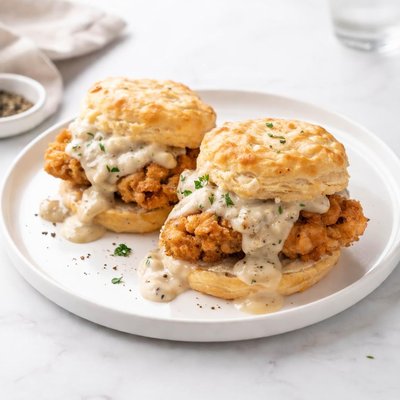 Image of Chicken Fried Biscuits and Gravy