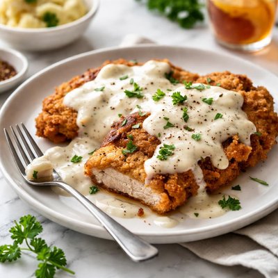 Image of Chicken Fried Pork with Milk Gravy