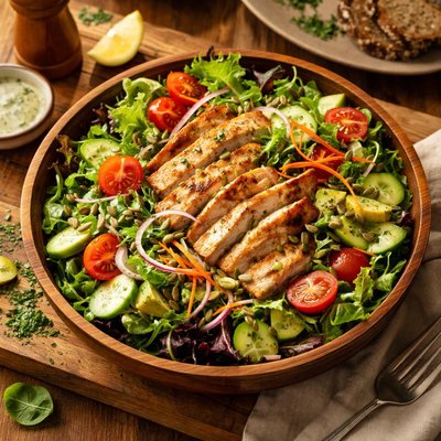 Image of Whole30 Chicken Garden Salad