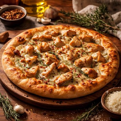 Image of Chicken Garlic and Rosemary Pizza