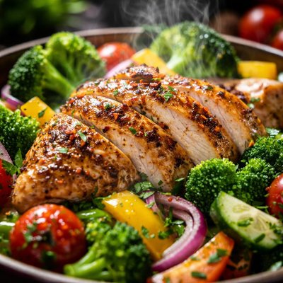 Image of Chicken in a Garden