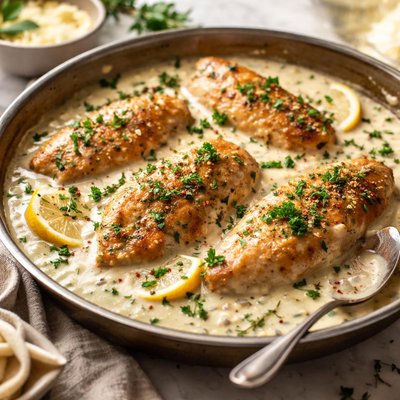 Image of Chicken in a Light Cream Sauce
