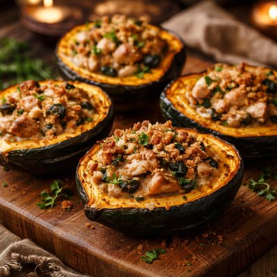 Image of Chicken in Acorn Halves