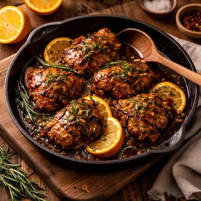 Image of Chicken in Balsamic Orange Rosemary Sauce