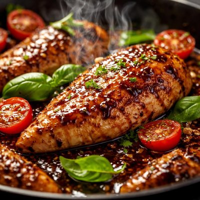 Image of Chicken in Balsamic Vinaigrette Sauce Low Fat