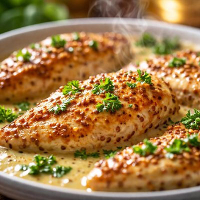 Image of Chicken in Mustard Sauce Weight Watchers Style