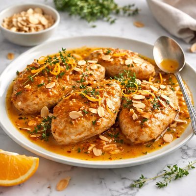 Image of Chicken in Orange and Almond Sauce