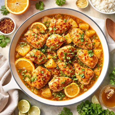 Image of Chicken in Pineapple Orange Sauce