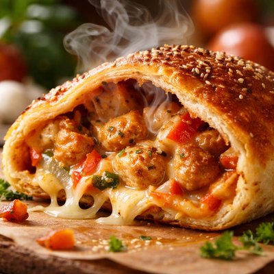 Image of Chicken in Pizza Dough