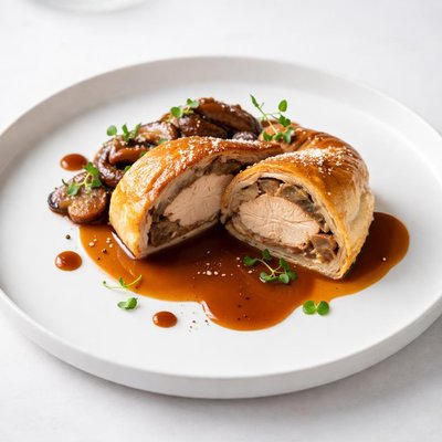 Image of Chicken in Puff Pastry with Madeira Sauce