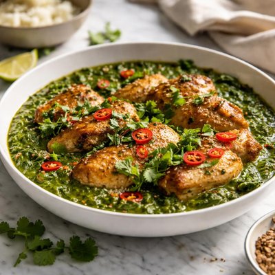 Image of Chicken in Spicy Spinach Sauce