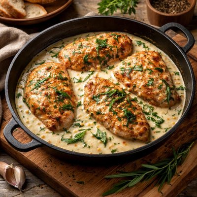Image of Chicken in Tarragon Cream Sauce