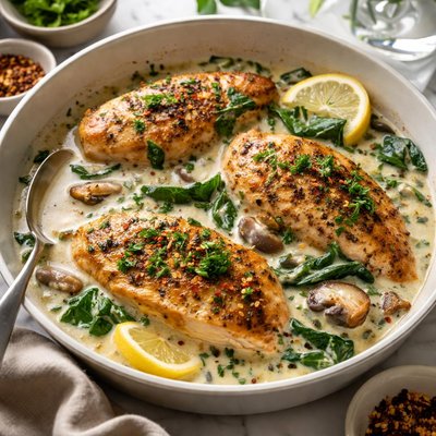Image of Chicken in White Sauce
