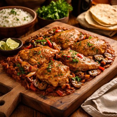 Image of Chicken in Wine Sauce El Salvador