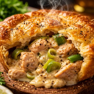 Image of Chicken Leek and Mustard Pie