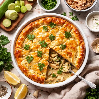 Image of Chicken Leek and Parsley Pie
