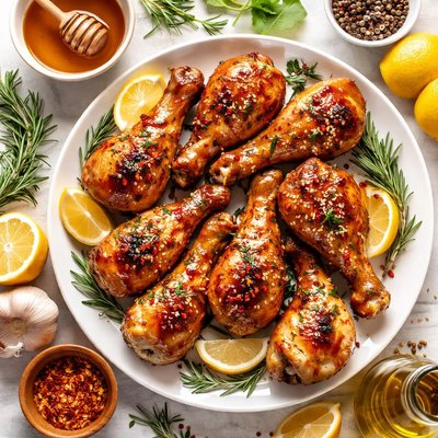 Image of Chicken Legs with Honey and Rosemary
