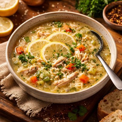 Image of Chicken Lemon Rice Soup