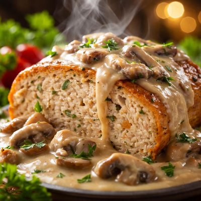 Image of Chicken Loaf with Mushroom Sauce