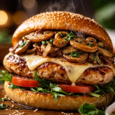 Image of Chicken Marsala Burgers