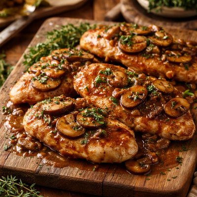 Image of Chicken Marsala with Thyme and Deliciousness