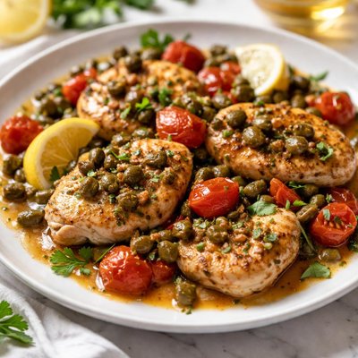 Image of Chicken Medallions with Capers and Tomatoes