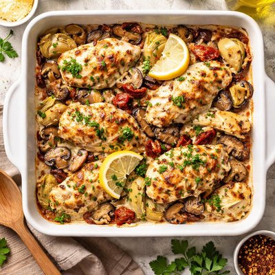 Image of Chicken Mushroom and Artichoke Casserole
