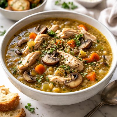 Image of Chicken Mushroom Barley Soup
