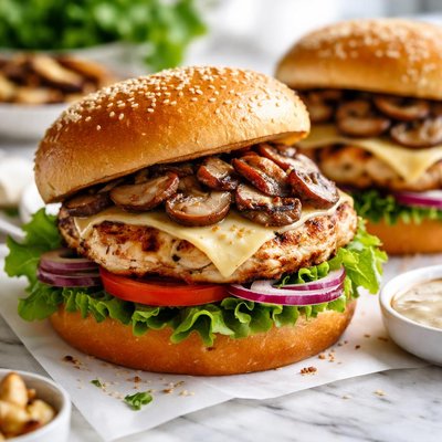 Image of Chicken Mushroom Burgers