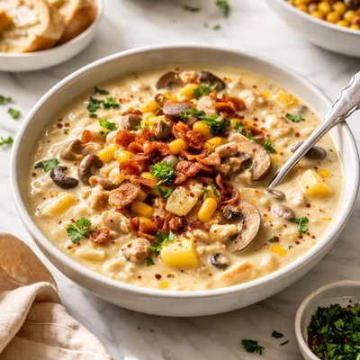 Image of Chicken Mushroom Corn Chowder