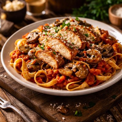 Image of Chicken Mushroom Pasta Marinara