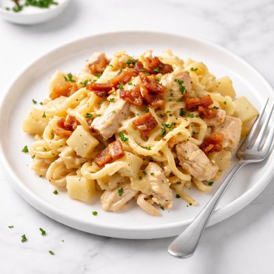 Image of Chicken Noodle Potato Bake with Bacon Low Fat