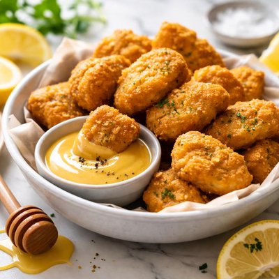 Image of Chicken Nuggets with Honey Mustard Dipping Sauce