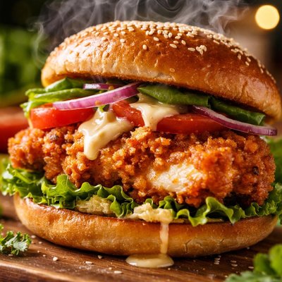Image of Chicken on a Bun