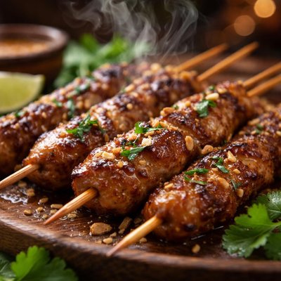 Image of Chicken or Beef Satay