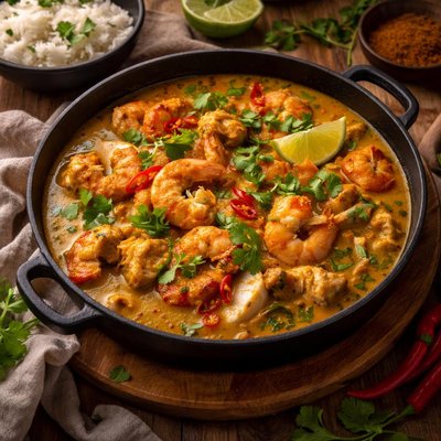 Image of Chicken or Prawn Javanese Beer Curry