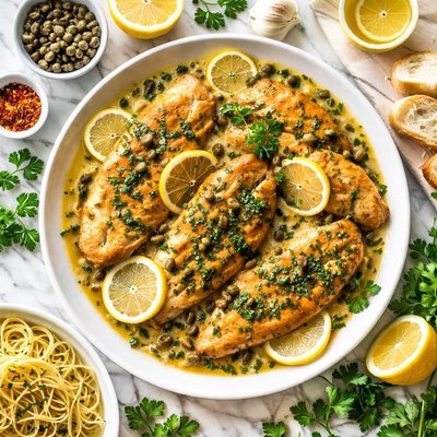 Image of Chicken or Tilapia Piccata