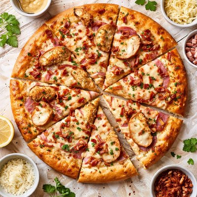 Image of Chicken or Turkey Cordon Blue Pizza