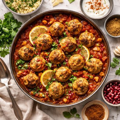 Image of Chicken or Turkey Meatballs Moroccan Style