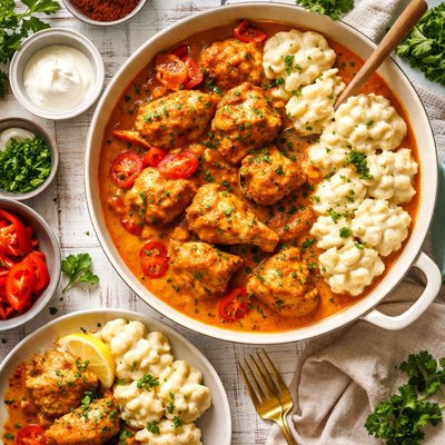 Image of Chicken Paprikas Chicken and Dumplings