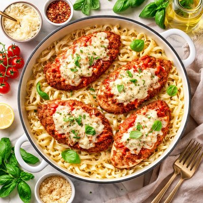 Image of Chicken Parmesan Alfredo