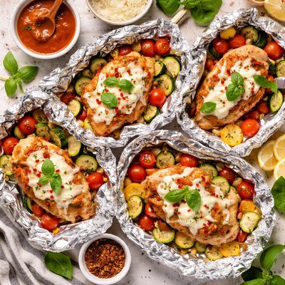 Image of Chicken Parmesan Foil Packets