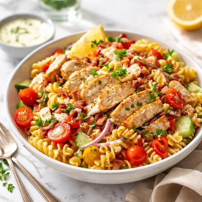 Image of Chicken Pasta Salad in the Hidden Valley of Good Eats Rsc