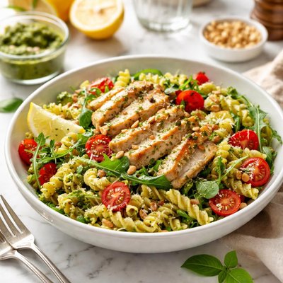 Image of Chicken Pasta Salad with Pesto