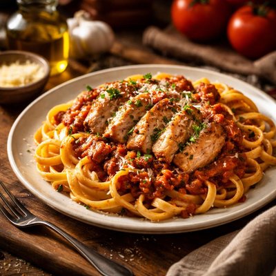 Image of Chicken Pasta with Marinara Sauce