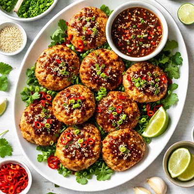 Image of Chicken Patties with Hot and Sour Sauce