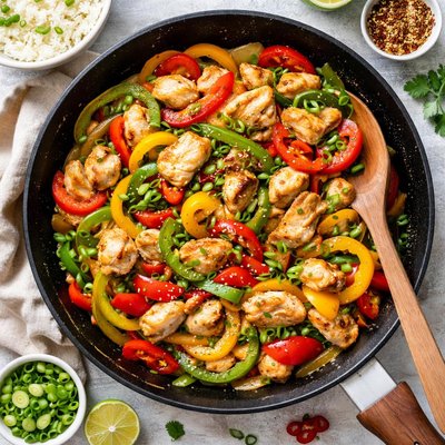 Image of Chicken Peppers Stir Fry 4 Ppv