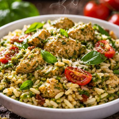 Image of Chicken Pesto and Rice