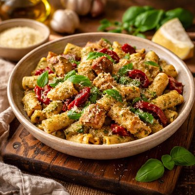 Image of Chicken Pesto and Sun Dried Tomato Pasta