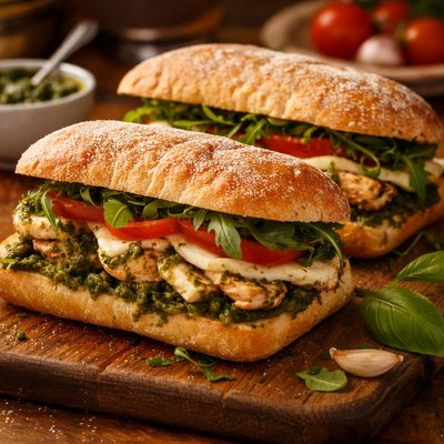 Image of Chicken Pesto Sandwiches